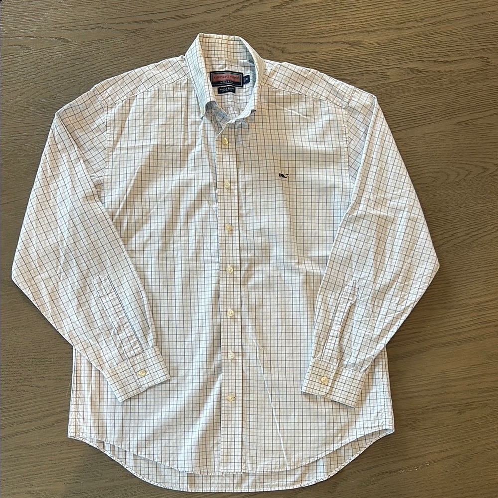 Vineyard Vines White Casual Button Down Shirt